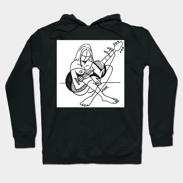 'Nude With Guitar' Hoodie by jerrykirk